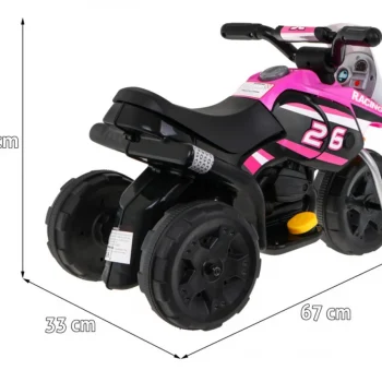 Mini Ružičasto Motociklističko Vozilo Motor Na Akumulator 2