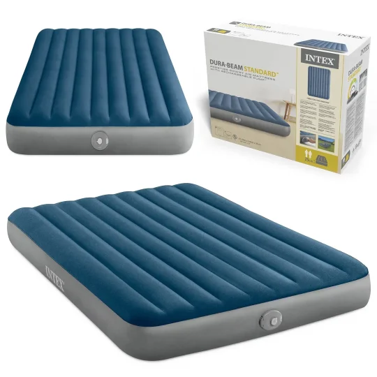 Madrac Na Napuhavanje 203 × 152 × 25 Cm S Ugrađenom Usb Pumpom Intex 64189np 1