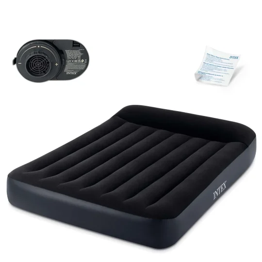 Madrac Na Napuhavanje 203 × 152 × 25 Cm S Ugrađenom Električnom Pumpom Intex 64150 1