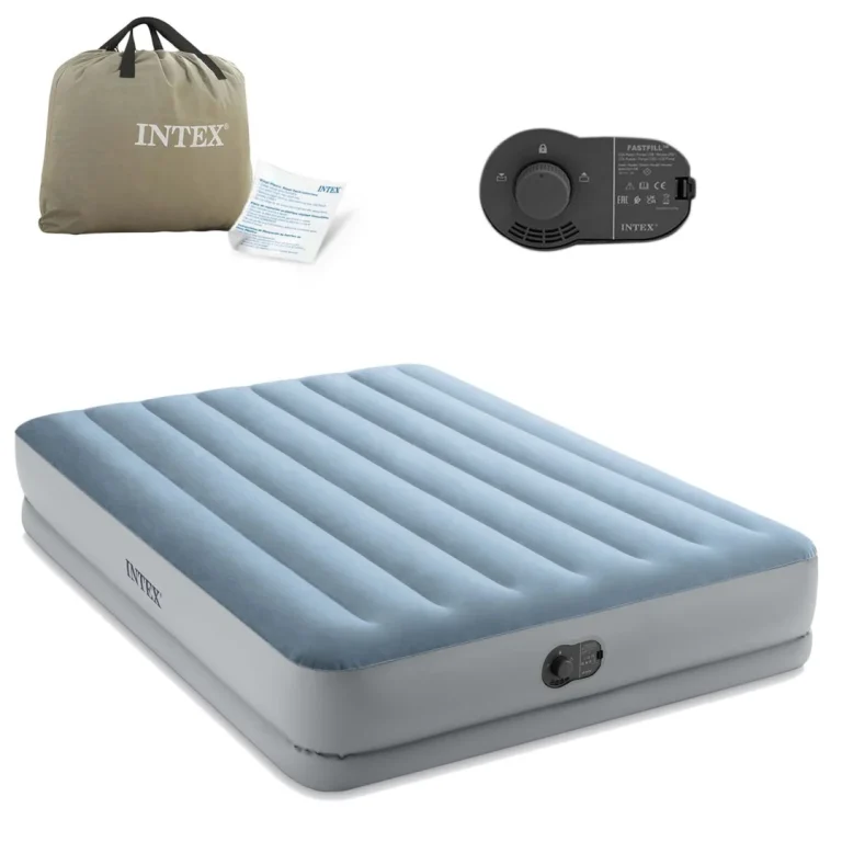 Madrac Na Napuhavanje 203 × 152 × 36 Cm S Ugrađenom Električnom Pumpom Intex 64159 1