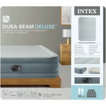 Madrac Na Napuhavanje 203 × 152 × 46 Cm S Ugrađenom Električnom Pumpom Intex 64824nd 5