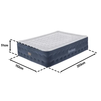 Madrac Na Napuhavanje 203 × 152 × 51 Cm S Električnom Pumpom Bestway 6716p 9