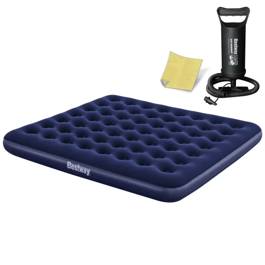 Madrac Na Napuhavanje 203 × 183 × 22 Cm S Klipnom Pumpom Bestway 67004 1