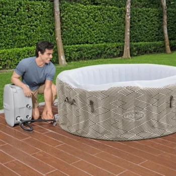 Madrid Lay Z Spa Jacuzzi Za Vrt Bestway Za 4 Osobe + Pumpa S Filterom + Navlaka 10