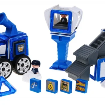 Magični Magnetski Blokovi Policijska Postaja Policijski Automobili 2