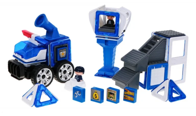 Magični Magnetski Blokovi Policijska Postaja Policijski Automobili 2