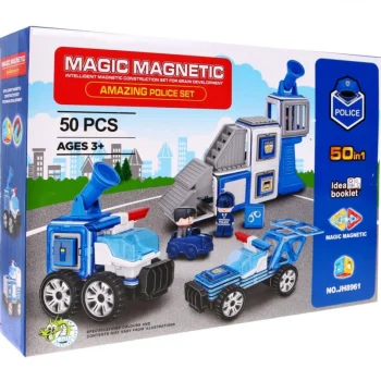 Magični Magnetski Blokovi Policijska Postaja Policijski Automobili 4