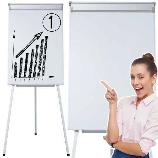 Magnetna Flipchart Ploča Na Tronošcu Bijela 70x100 Cm 1