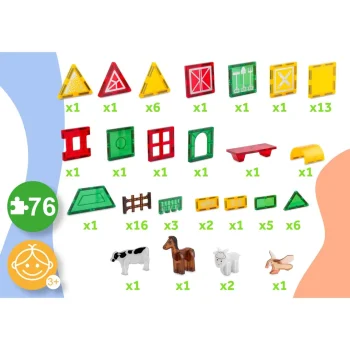 Magnetne Edukativne Građevinske Kocke Životinjska Farma Rk 781 Ricokids 6