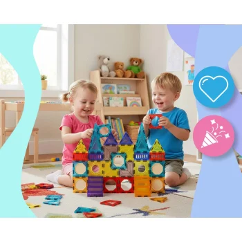 Magnetni Edukativni Građevinski Blokovi 71 Kom Rk 782 Ricokids 11