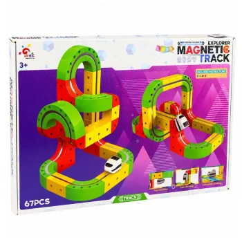 Magnetska Tračnica S Električnim Vlakom 3d Kreativna Konstrukcija 67 Dijelova 6