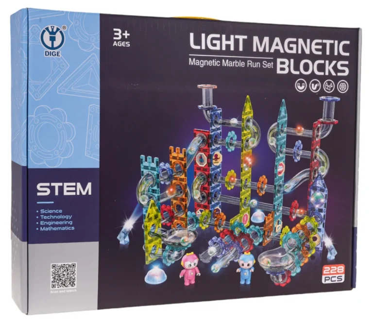 Magnetski Blokovi, Set Svjetlećih Kugli, 228 Komada 17