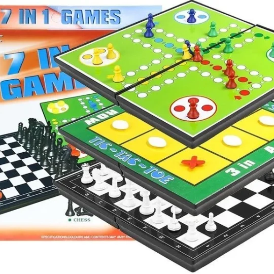Magnetski Set Društvenih Igara 7 U 1, šah I Ludo 1