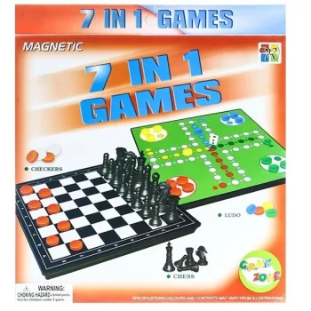 Magnetski Set Društvenih Igara 7 U 1, šah I Ludo 2
