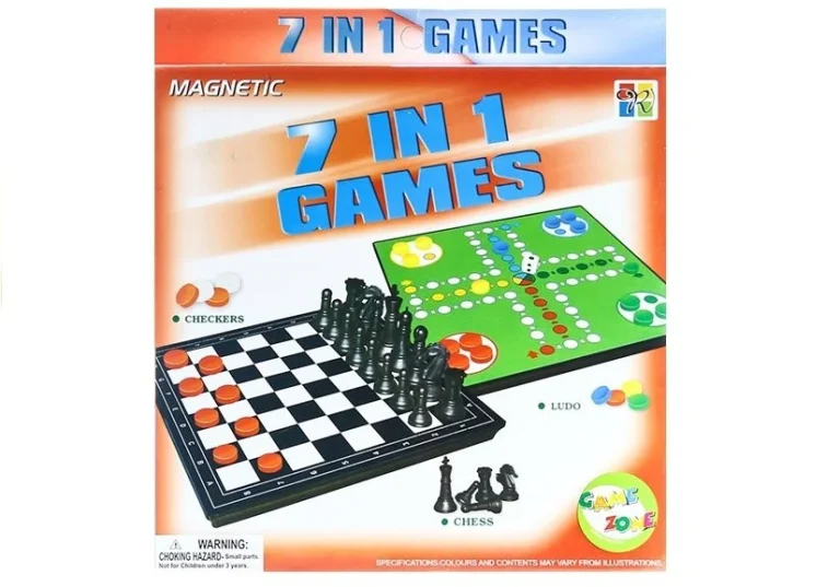 Magnetski Set Društvenih Igara 7 U 1, šah I Ludo 2