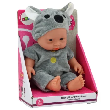 Mala Lutka Beba Siva S šeširom Koala 21 Cm 4