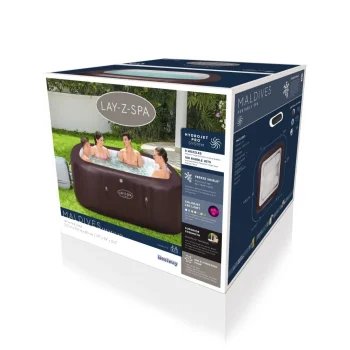 Maldivi Lay Z Spa Hydrojet Pro Vrtna Hidromasažna Kada Bestway 7 Sjedala + Led + Ugrađena Sjedala 8