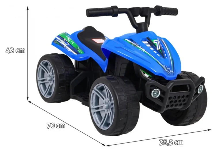 Mali Monster Quad Na Baterije Za Najmlađe, Plavi Pogon Od 25 W, Plava Quad Na Akumulator 2