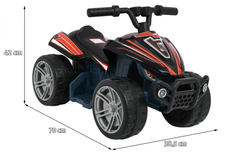 Mali Monster Quad Na Baterije Za Najmlađe, Crni, Pogon Od 25 W, Crna Quad Na Akumulator 2