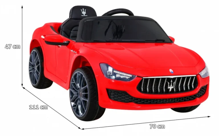 Maserati Ghibli Dječji Automobil Na Baterije, Crveni + Daljinski Upravljač + Spori Start, Crvena 2