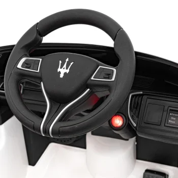 Maserati Ghibli Dječji Autosjedalica Na Baterije, Bijela + Daljinski Upravljač + Eva Svjetiljka 11