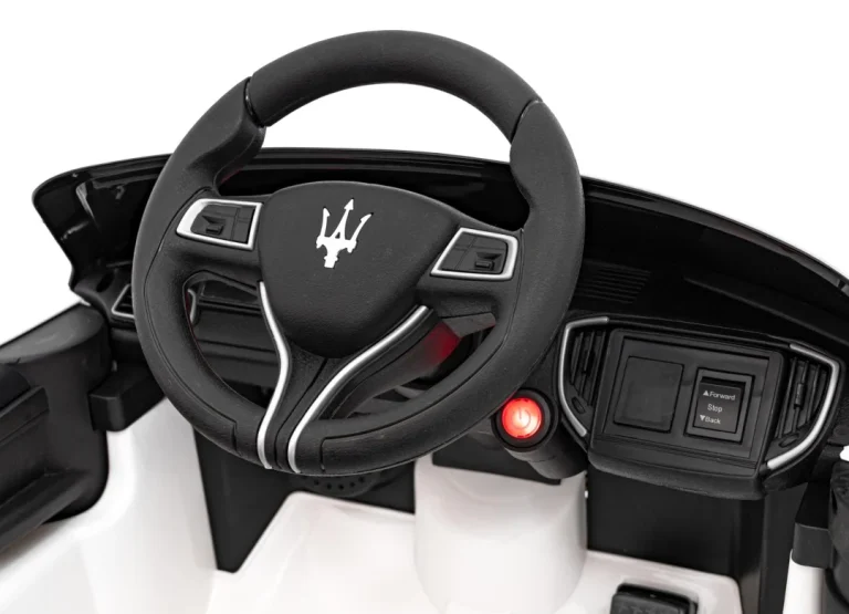Maserati Ghibli Dječji Autosjedalica Na Baterije, Bijela + Daljinski Upravljač + Eva Svjetiljka 11