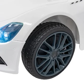 Maserati Ghibli Dječji Autosjedalica Na Baterije, Bijela + Daljinski Upravljač + Eva Svjetiljka 14