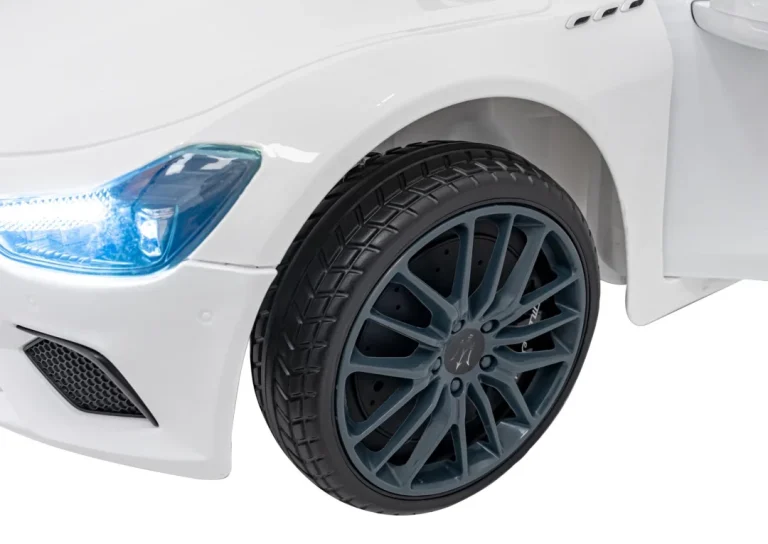Maserati Ghibli Dječji Autosjedalica Na Baterije, Bijela + Daljinski Upravljač + Eva Svjetiljka 14