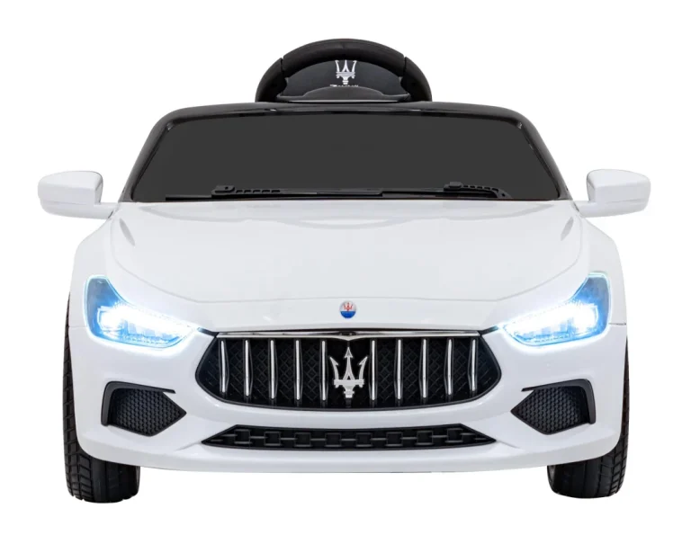 Maserati Ghibli Dječji Autosjedalica Na Baterije, Bijela + Daljinski Upravljač + Eva Svjetiljka 4