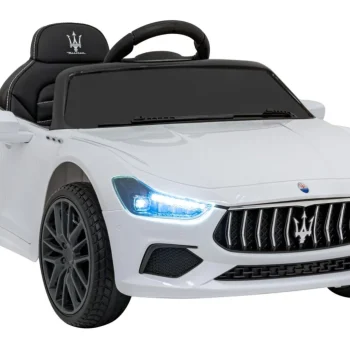 Maserati Ghibli Dječji Autosjedalica Na Baterije, Bijela + Daljinski Upravljač + Eva Svjetiljka 9