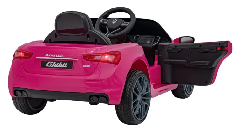 Maserati Ghibli Dječji Autosjedalica Na Baterije Roza + Daljinski Upravljač + Eva Boca + Spori 8