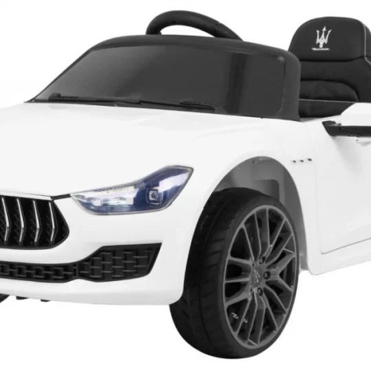 Maserati Ghibli Na Baterije Za Djecu Bijeli + Daljinski Upravljač, Bijela 1