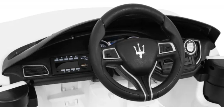Maserati Ghibli Na Baterije Za Djecu Bijeli + Daljinski Upravljač, Bijela 10