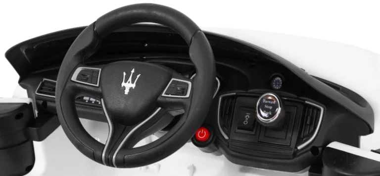 Maserati Ghibli Na Baterije Za Djecu Bijeli + Daljinski Upravljač, Bijela 11