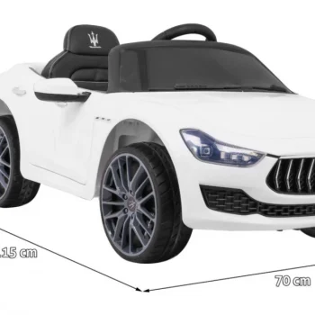 Maserati Ghibli Na Baterije Za Djecu Bijeli + Daljinski Upravljač, Bijela 2