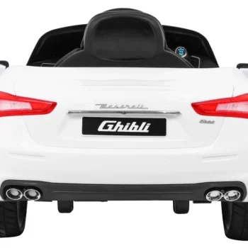 Maserati Ghibli Na Baterije Za Djecu Bijeli + Daljinski Upravljač, Bijela 6