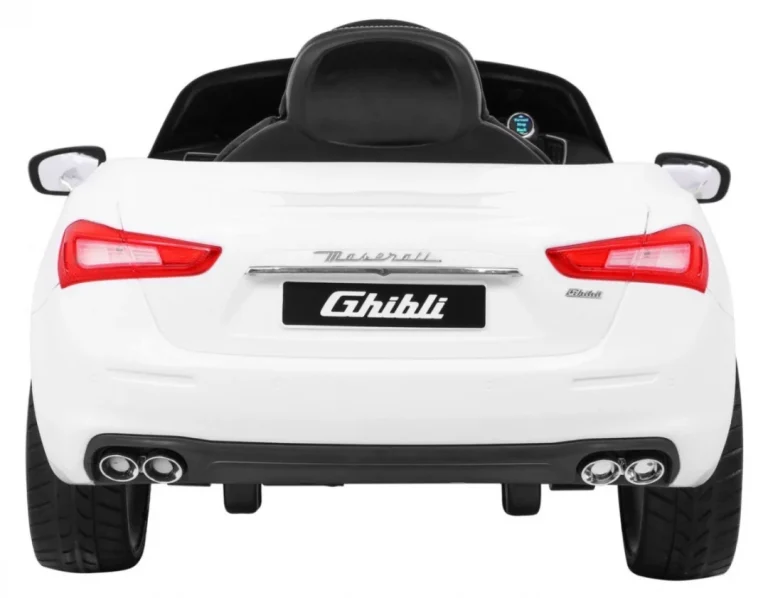 Maserati Ghibli Na Baterije Za Djecu Bijeli + Daljinski Upravljač, Bijela 6