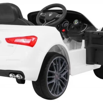 Maserati Ghibli Na Baterije Za Djecu Bijeli + Daljinski Upravljač, Bijela 8
