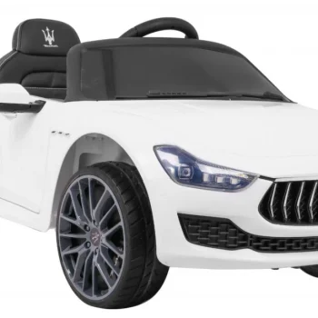 Maserati Ghibli Na Baterije Za Djecu Bijeli + Daljinski Upravljač, Bijela 9