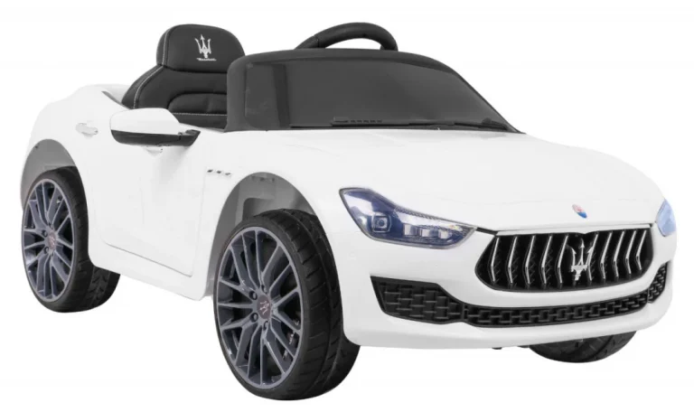 Maserati Ghibli Na Baterije Za Djecu Bijeli + Daljinski Upravljač, Bijela 9