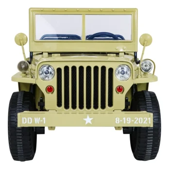 Matcha 4x4 Retro Vojni Auto Na Akumulator Za 3 Djece 3