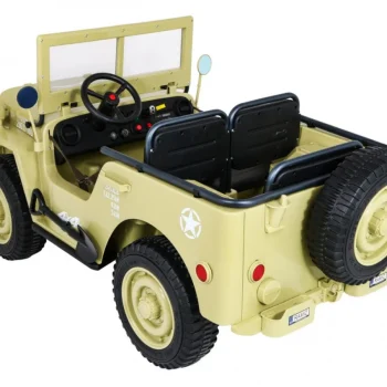 Matcha 4x4 Retro Vojni Auto Na Akumulator Za 3 Djece 8