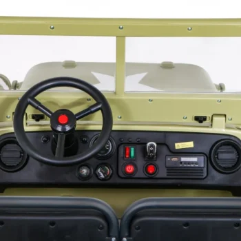 Matcha Retro Strong Vojni Auto Na Akumulator Za 3 Djece 12