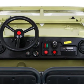 Matcha Retro Strong Vojni Auto Na Akumulator Za 3 Djece 13