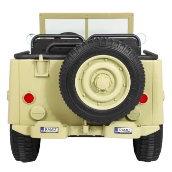 Matcha Retro Strong Vojni Auto Na Akumulator Za 3 Djece 6