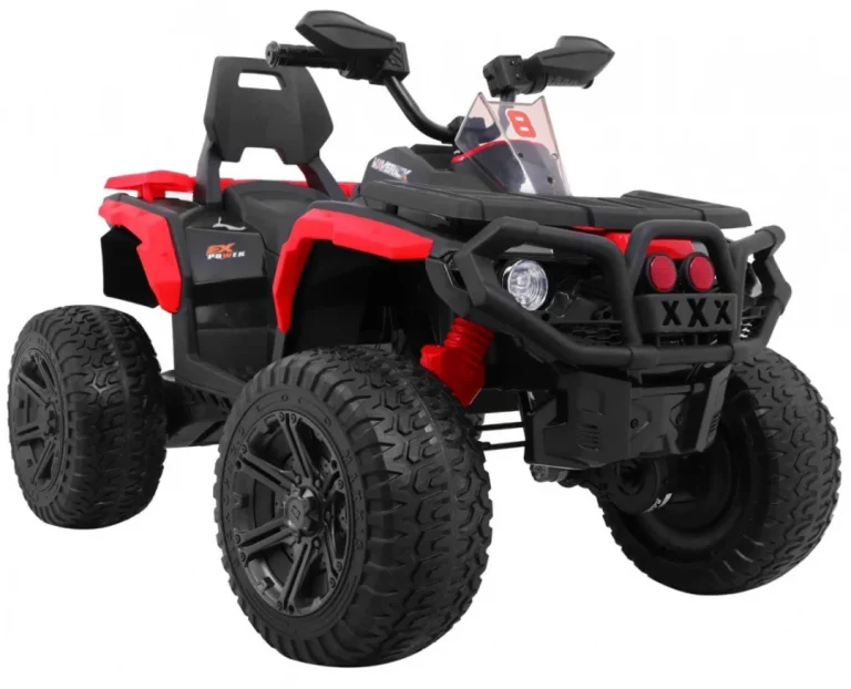 Maverick 4x4 Električni Quad Za Djecu Crveni + Eva Kotači + Audio Ploča + Led, Crvena Quad Na Akumulator 10
