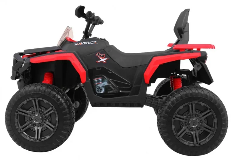 Maverick 4x4 Električni Quad Za Djecu Crveni + Eva Kotači + Audio Ploča + Led, Crvena Quad Na Akumulator 5