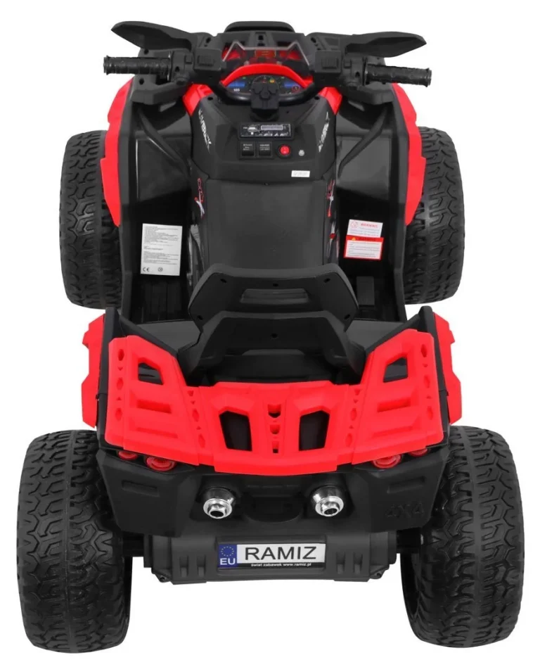 Maverick 4x4 Električni Quad Za Djecu Crveni + Eva Kotači + Audio Ploča + Led, Crvena Quad Na Akumulator 8