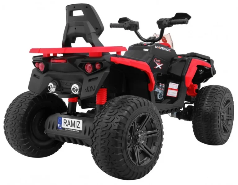 Maverick 4x4 Električni Quad Za Djecu Crveni + Eva Kotači + Audio Ploča + Led, Crvena Quad Na Akumulator 9