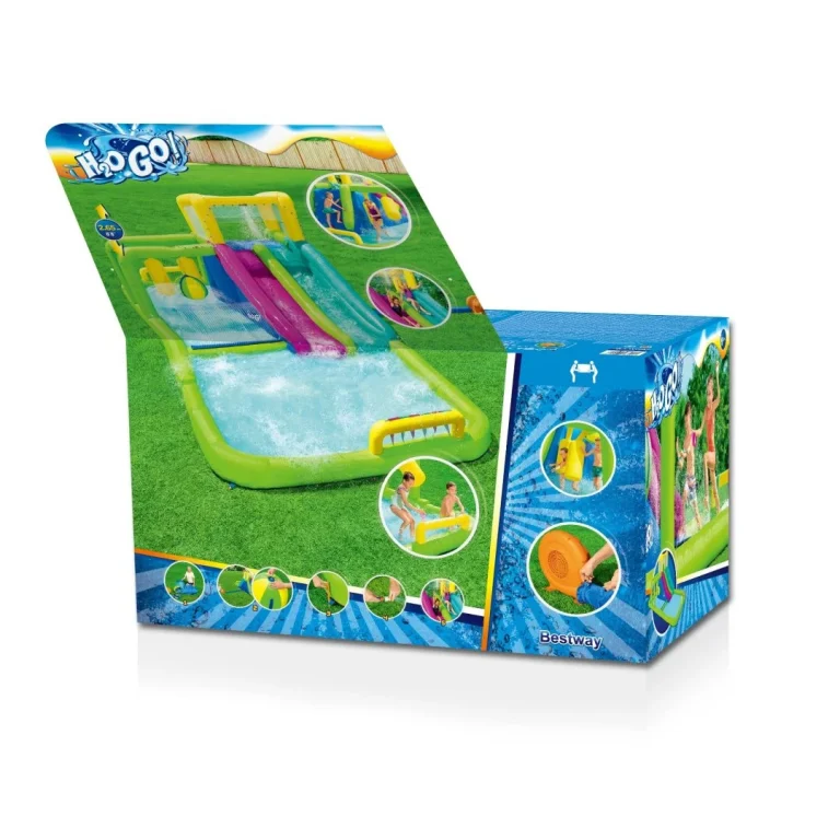 Mega Vodeni Zabavni Park Za Djecu 5+ Bestway Staza S Preprekama + Tobogan + Tuš 13